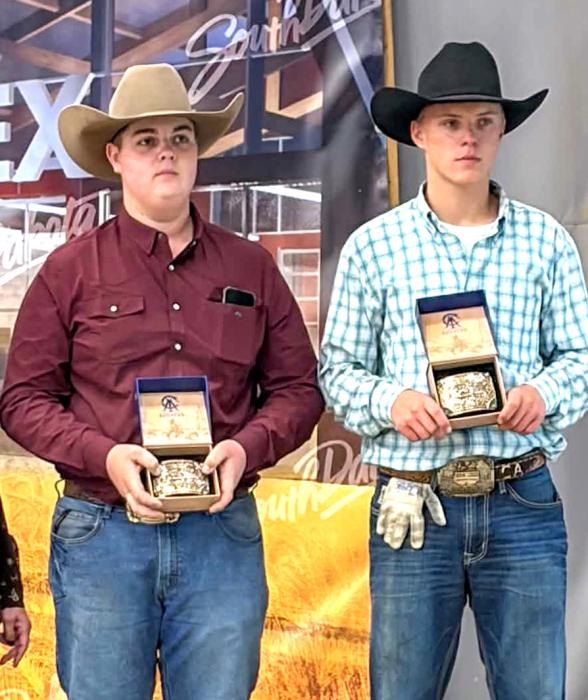 Pictured are Luke Burkey and Colter Austin who will compete in the Hooey Jr. Patriot
