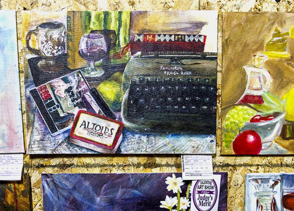 This acrylic painting was created by Talia Wenig and was named Falling Under Last Sonata, and received a Judges Merit award.