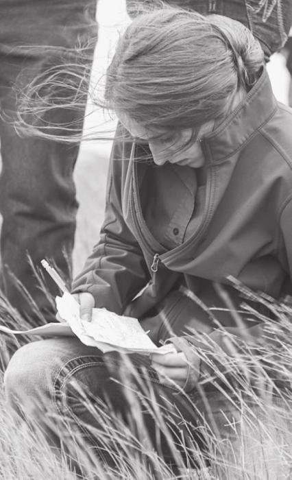 A student looks over her results for the North Central Land Judging in Valentine. Photo by Alan Bartels