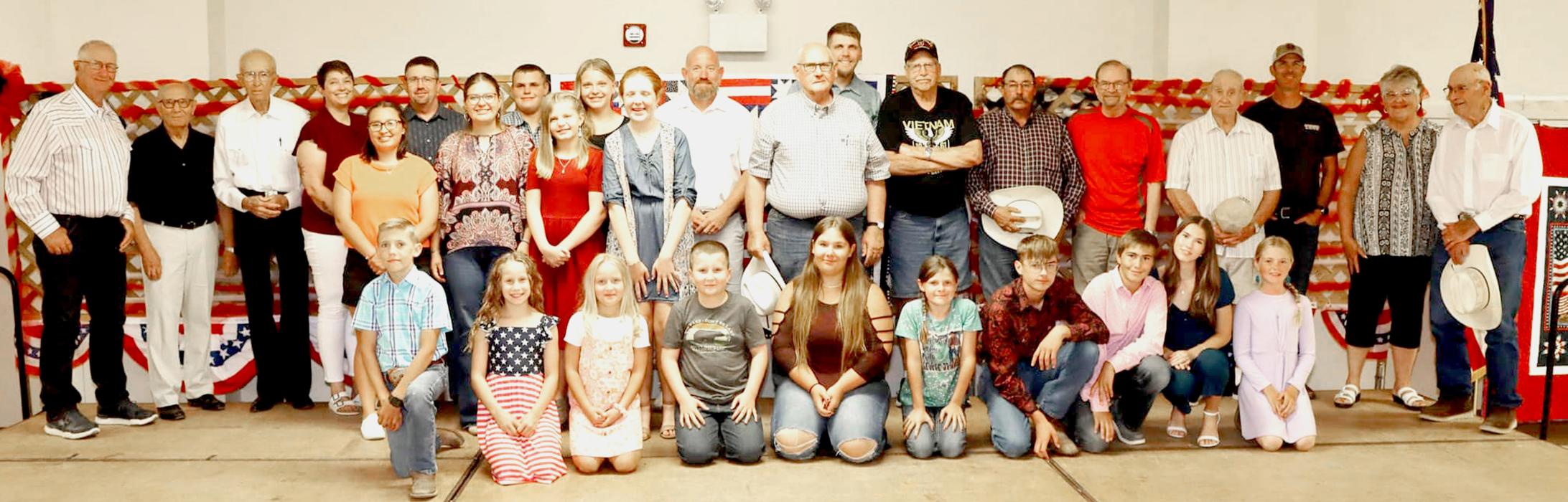 2024 Quilts of Valor 4-H recipients and their 4-H presenters.