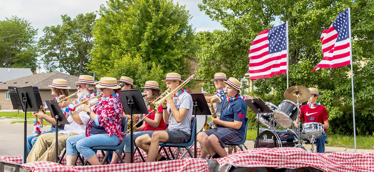 This could be you - only playing in the Cherry County Fair Parade! Your skills are needed to add music to the annual parade - rehearsals will begin July 25, at 7:00 p.m. at the Valentine High School band room. Photo by Laura Vroman