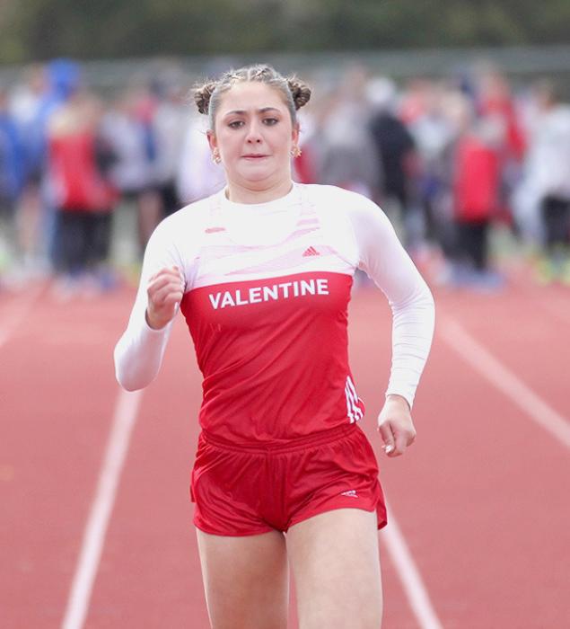 Alivia Patterson competed in the 100 and 200 Meter Dash, 4x100 Relay and the pole vault.