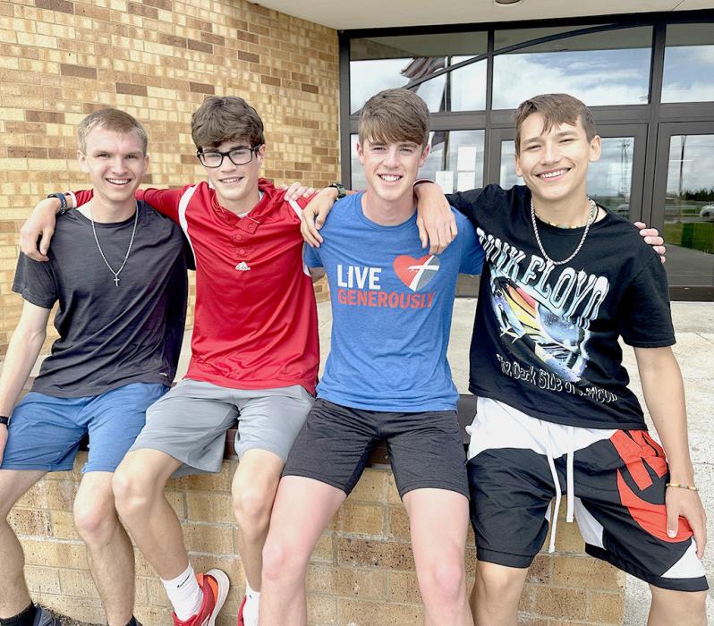 NSAA State Qualifiers are from L to R: Grant Springer, Isaac Cronin, Jack Lancaster, and Anthony Gillette. Photo by Danielle Arganbright