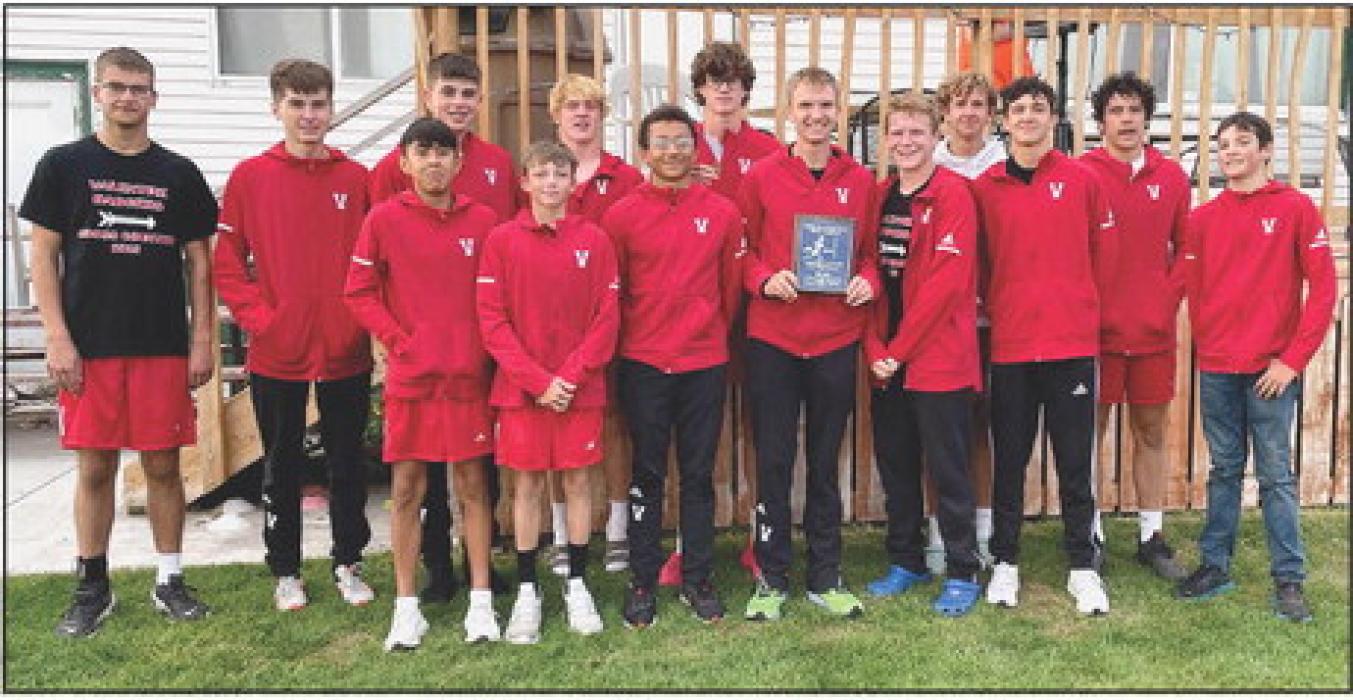 The Mens Badger XC team takes runner-up at Gordon Rushville.