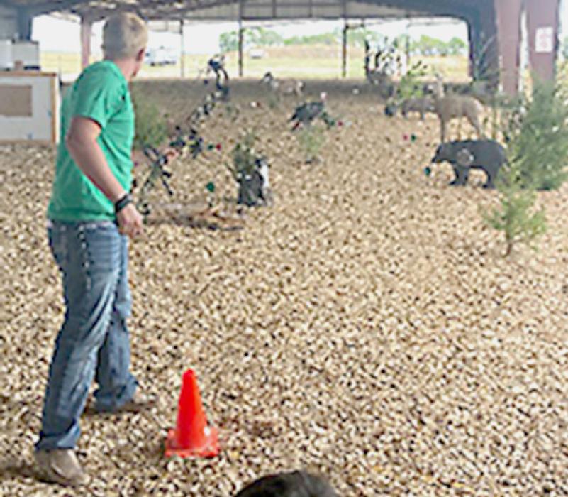 National Shooting Sports Competition Qualifier, Dylan Naslund, competing in 3-D Archery.