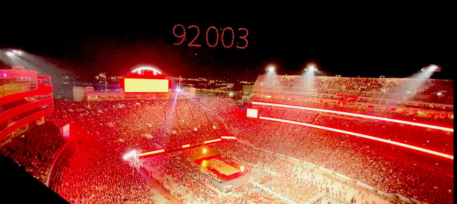 Providing new memories to the fans at Memorial Stadium on game days, pictured is the record breaking attendance at the August 30 game at UNL.