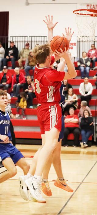 A lay up by Aiden Buckendahl #33.
