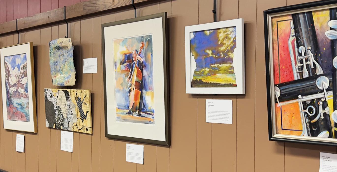Music can be loud and lively through art with color, line, and wash. See this exhibit on display through the month of September at the Valentine Public Library. A special artists reception will be held September 29, from5:30 - 7:00 p.m., with a live Choral performance by the VHS Choir at 6:00 p.m. Refreshments will be served. Photo by Joan Swim