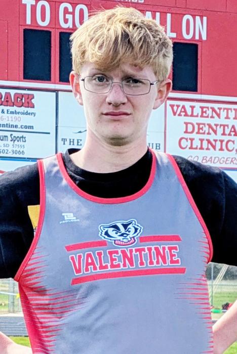 Jakob Purdum, an eighthgrade athlete at Valentine Middle School, captured first place in the 100- and 200-meter dashes and also earned a first-place finish as a member of the 4x100 relay team.