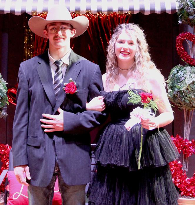 Duke Brayden Battershaw and Duchess Marybelle Ward from the sophomore class.