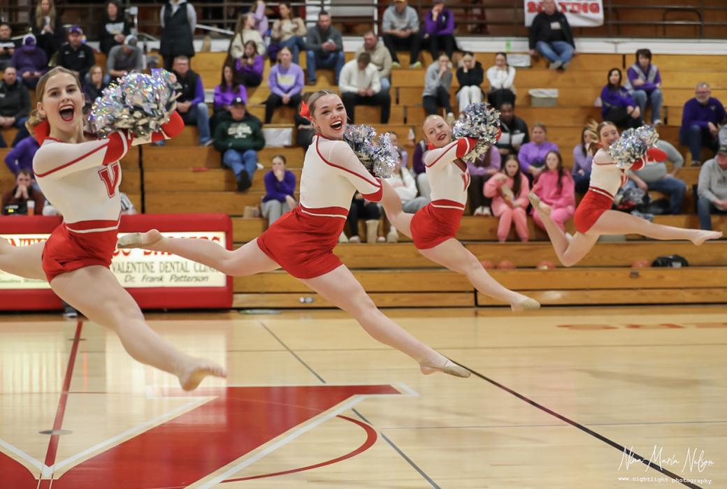 An amazing halftime performance by the Lady Badger Dance Team, Saturday, January 11 in the game against Holdrege. Photo by Nina Maria Nelson