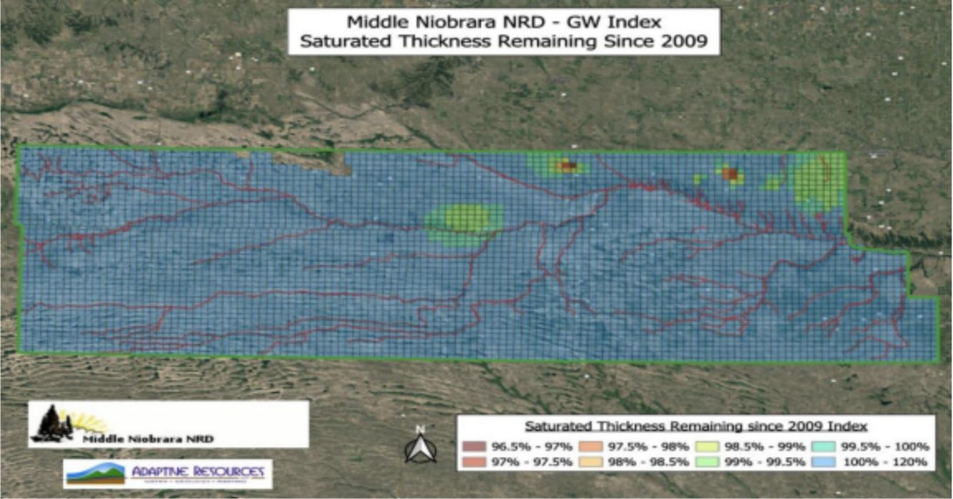 MNNRD Saturated Thickness Map