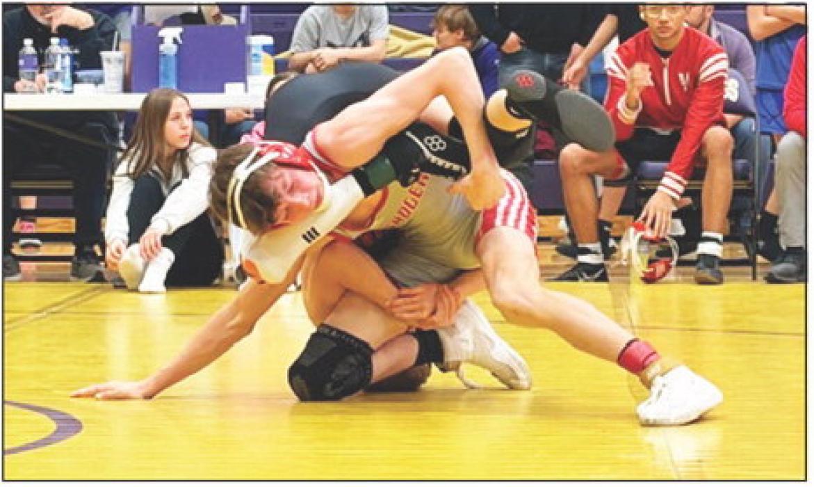 Deklin Titus placed 2nd in the 113lb bracket. Photos by Lorana Eggert