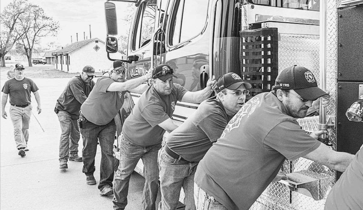 The Valentine Volunteer Fire Department continues a christening tradition dating back to the 1800s with their new fire truck. More photos on page 8. Photo by Laura Vroman