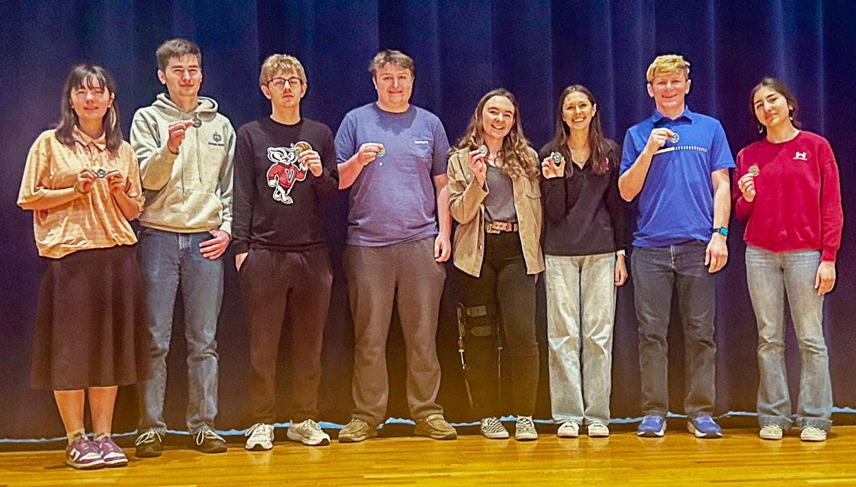 Pictured are Ara’Vani Johnson, Landen Mooney, Leighton Reagle, Blake Boone, Camilla Brown, Josie Shaul, Isaac Utecht, Isabella Johnson.