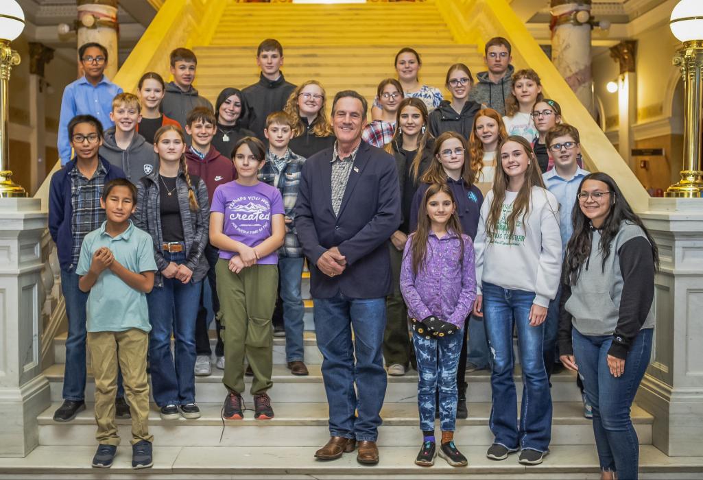 Cody-Kilgore music students traveled to the South Dakota State Capitol.