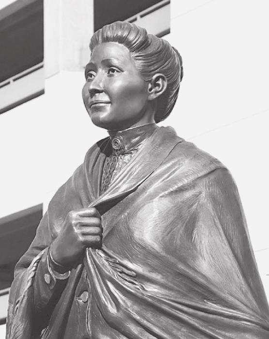“It is so exciting seeing it in bronze. It’s been a long process of creating the clay and studying her inspiring life, reading all about her,” said artist Benjamin Victor. Photo by Sarah Merza/NNS