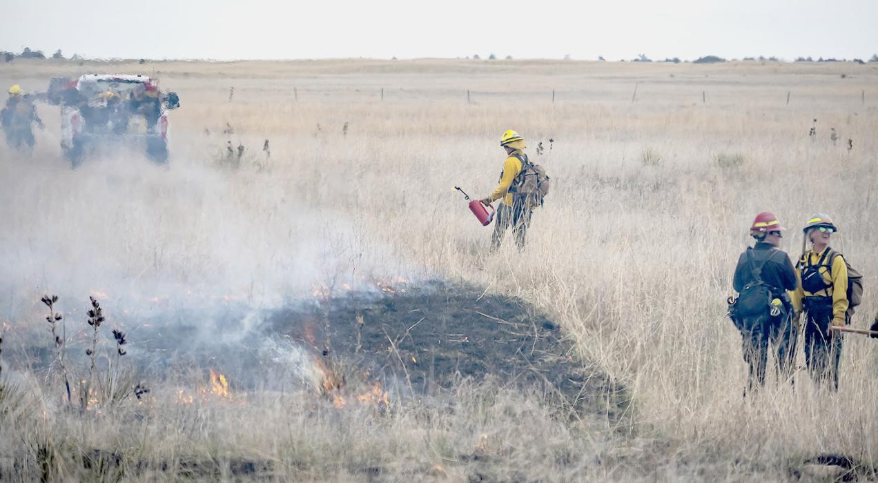 There were nearly 50 people who came to WTREX training at the Nature Conservancy - most all were women who were learning the various positions within the fire community.