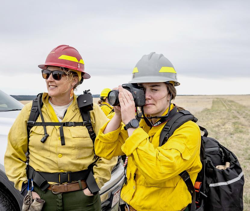 Organizer Lenya, and Communications Manager Annie, at the WTREX program held at the Nature Conservancy from April 22 through May 3. Photos by Laura Vroman