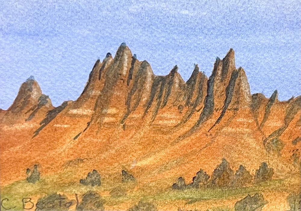 Watercolor by Claudia Bestol from Joan Swim collection