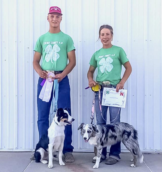 Pictured are Quinton Nelson and Annalena Nelson in the Puppy Class.