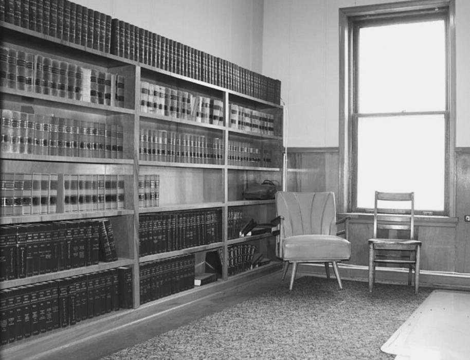 Original Cherry County Courthouse room which was the first home of the Valentine Public Library.