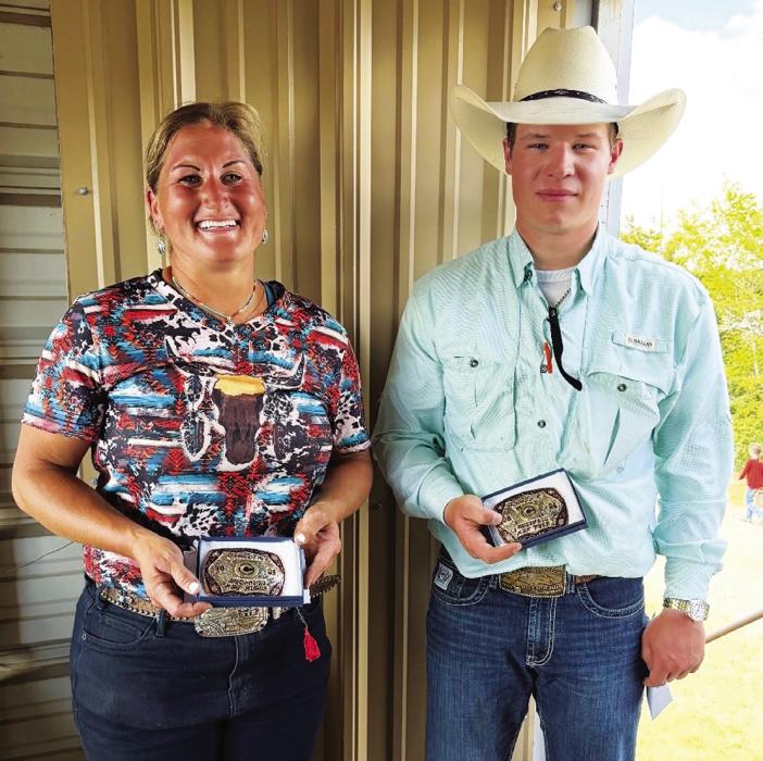 Katie Jo Ross and Cooper Fay Businessman’s Roping.