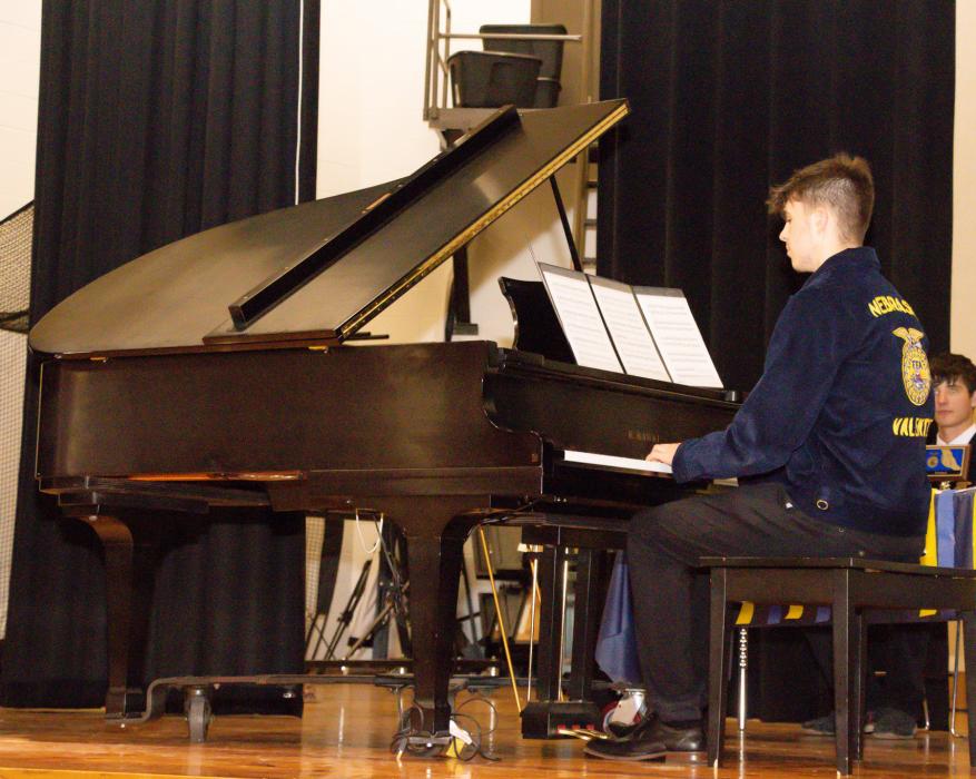 Duncan Mosner performed music he had played at the State FFA Talent Show.