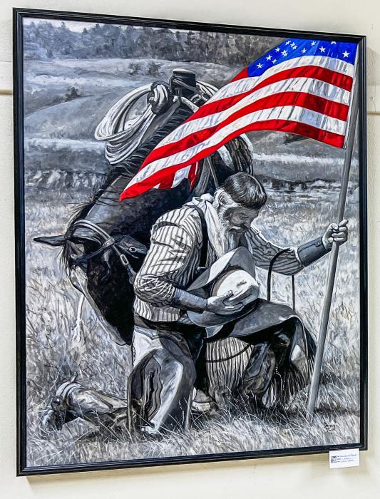 Pictured above is the Best of Show by David Dorsey titled, For God and Country, from the Sand Painters Art Club’s annual Open Show at the Cherry County Fair.