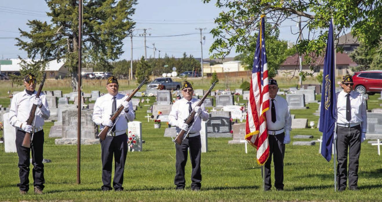 Cherry County Volunteer Honor Guard gave a salute in honor of those who gave their lives defending our freedoms.