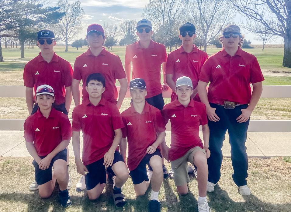 Back row, L to R: Garrett Cumbow, Thurston Ravenscroft, Caden Stankoski, Tanner Two Strike, Brenden Battershaw. Front row, L to R: Nash Hesse, Trevor Two Strike, Aiden Hutchinson, Parker Wackler.