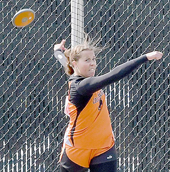 Utre Noreikaite took third place in the Class D Girls Discus at the 2023 NSAA State Track Meet.