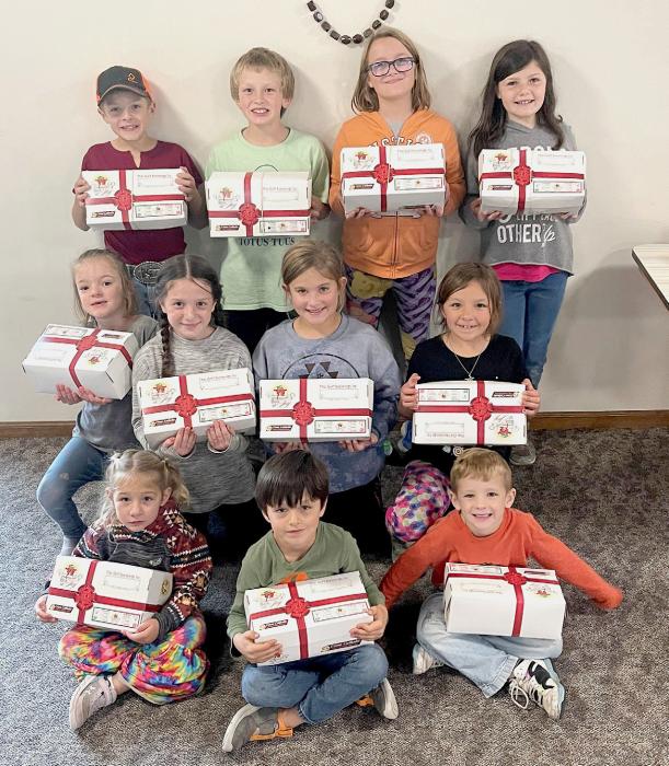 Classes from kindergarten through 12th grade participated in filling the boxes and getting them ready to be shipped off to children in six countries.