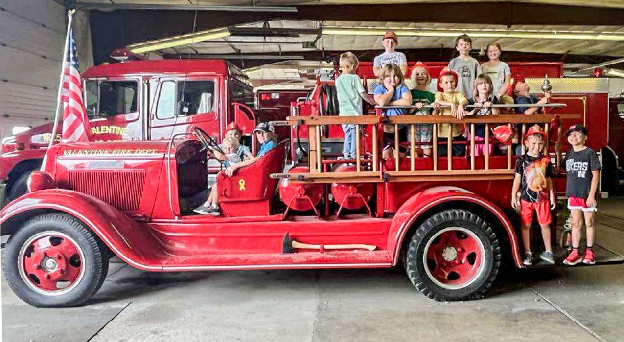 Sandhills Area Homeschoolers appreciate the tours of Centennial Hall, above, and the Valentine Fire Department, below. “Providing a great lesson in community service and safety,” said Jill Tetherow, Sandhills Area Homeschoolers, member .