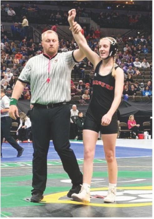 Samantha Sprenger get a win in the 130#.
