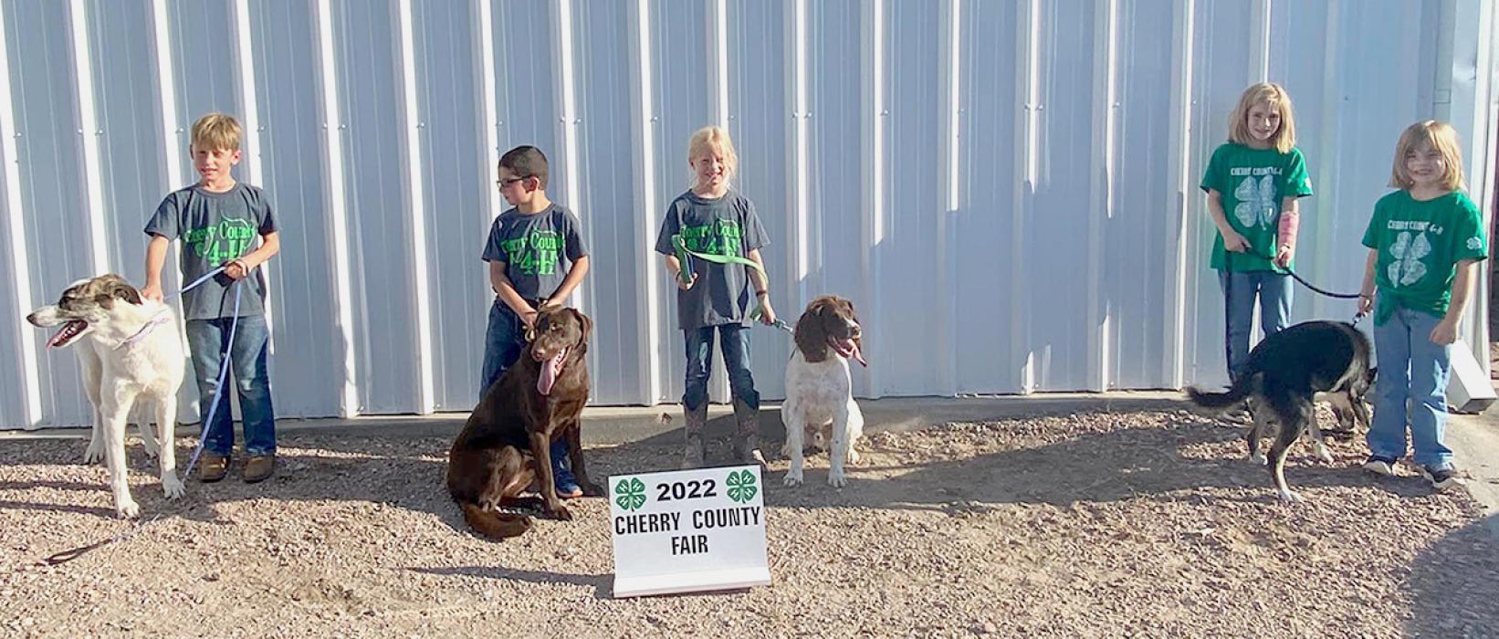 Clover Kid Dogs competitors are pictured from L to R: Cormac Coleman, William Blackford, Marley Burge, Bristol Danielski, and Kyndel Danielski.