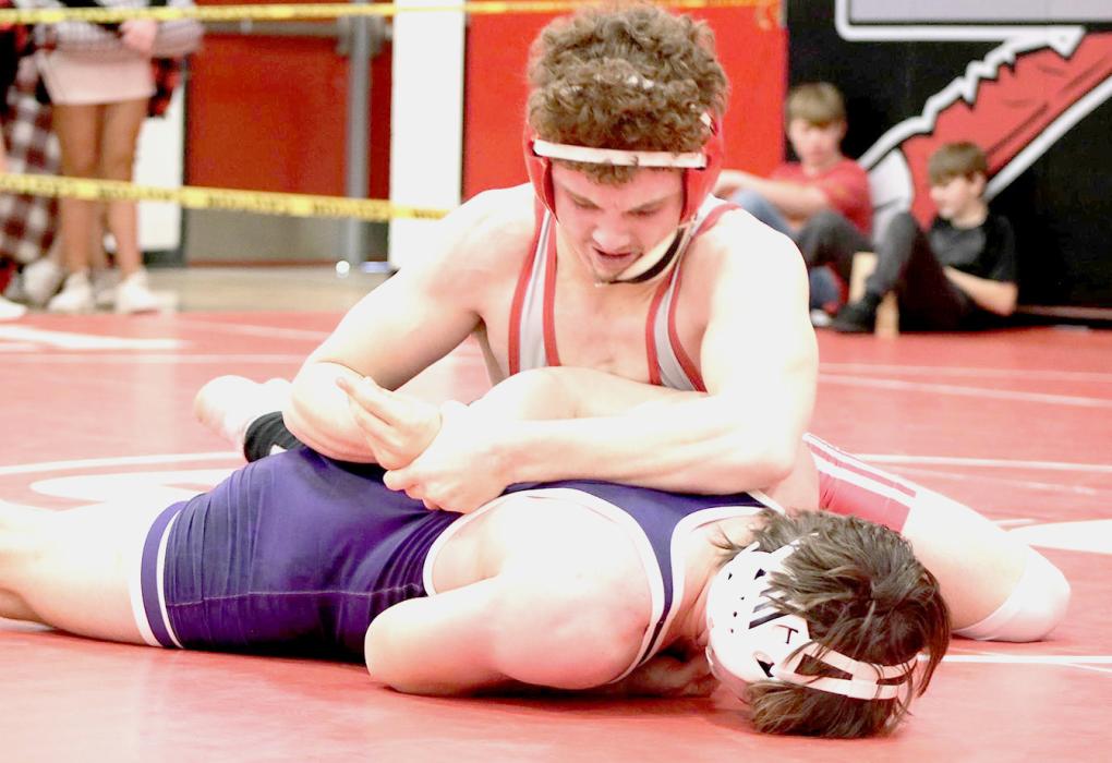160 Ashton Lurz wrestled at SWC 160# and earned first place.