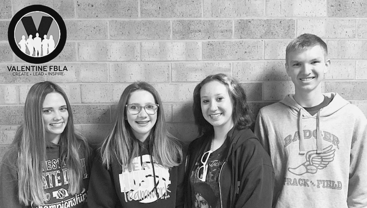 2021-2022 FBLA Officers, L to R: Nicole Williams, Caitlynn Mack, Makenzie Ward, and Grant Springer.