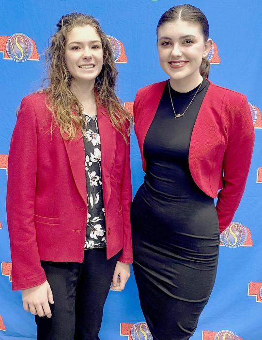 NSAA Speech competitors are Marybelle Ward and Finley Mosner who earned third place.