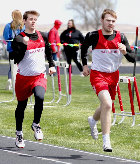 Doc Lancaster and Trevor Burdick in the 800 Meter Run. Photos by Amanda Long