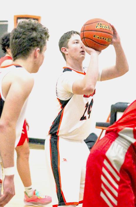 Parker Andrews at the free throw line during the game against the Valentine Badgers. Photos by Shontell Roseberry