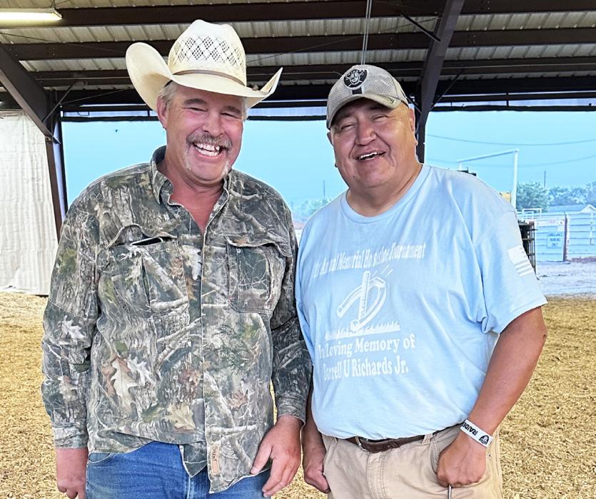 First place team for Horseshoes doubles Aaron Galloway and Earl Peneaux. Second place team, Derek Wolfe and Becky Wolfe, not pictured.