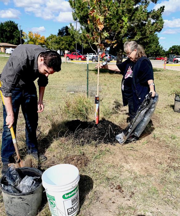 Trees were received from Ten Free Trees and planted on the southwest side of the Cherry County Hospital and will provide lasting beauty.
