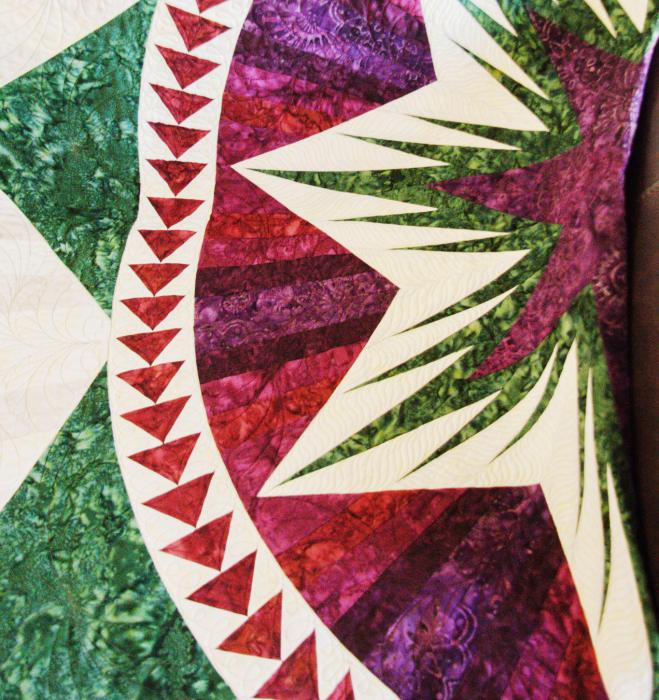 One of 61 quilts on display at Nelsen Furniture during the 25th annual Bull Bash. Photo by Tina Boone