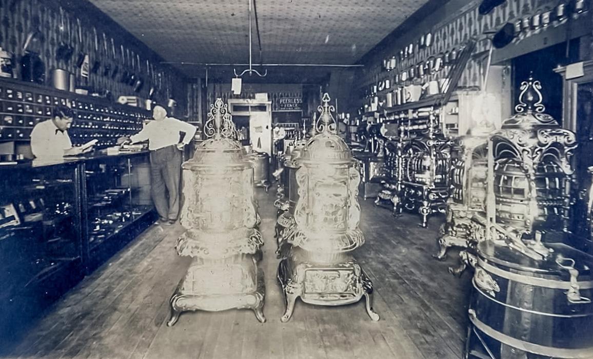 The ornate beauty of Peters Hardware in a bygone era. History is still around us and does speak to those who listen.