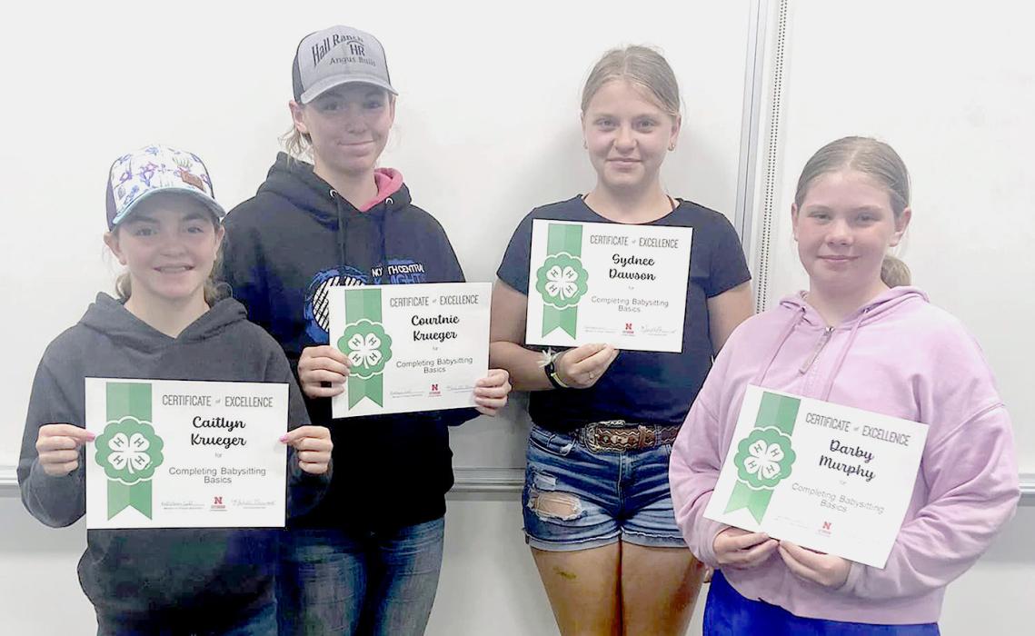 Certification L to R: Caitlyn Krueger, Courtnie Krueger, Sydnee Dawson, and Darby Murphy.