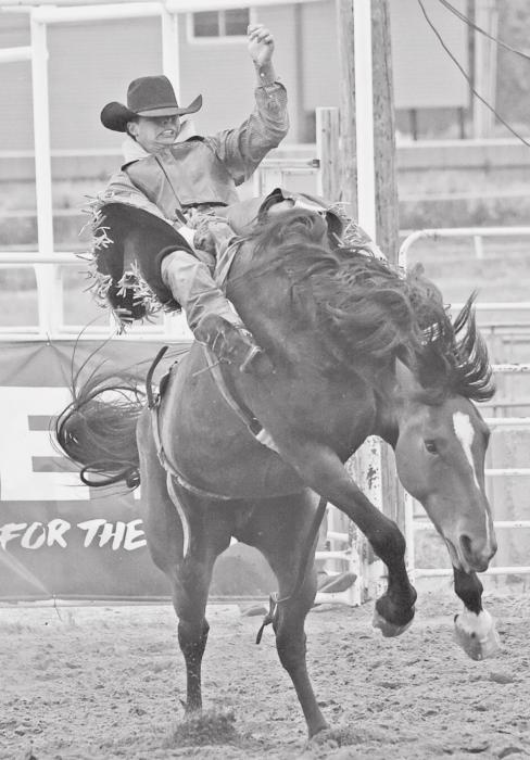 Spencer DeNaeyer, Seneca, is the 2020-2021 Nebraska High School bareback riding champion. He will be a senior at Mullen High School this fall. Photo by Steph Miller