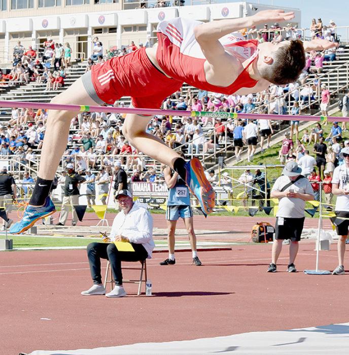 VHS sophomore Isaac Cronin competed in his second NSAA State Track Meet. Cronin placed third in the Class C Boys High Jump clearing 6’ 6”.