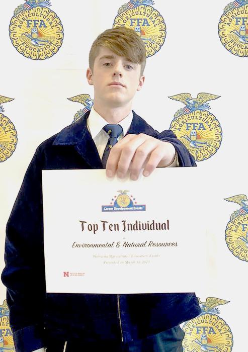 Jack Lancaster earned Top Ten Individual in Environmental and Natural Resources.