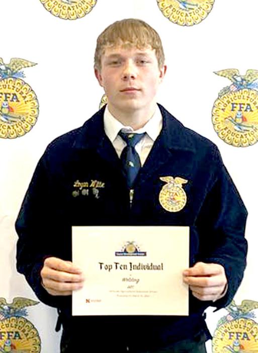 Logan Witte earned Top Ten Individual in Welding.
